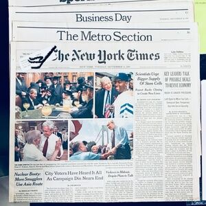Tuesday, September 11, 2001 edition of The New York Times